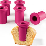 English muffin round drilling silicone opening plug（6 packs)