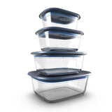 Glass Rectangular Set of 4